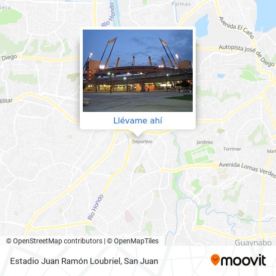 Mapa de Estadio Juan Ramón Loubriel