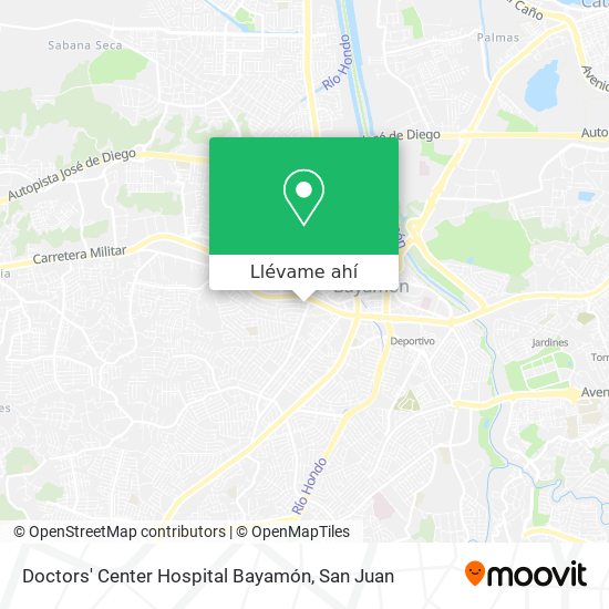 Mapa de Doctors' Center Hospital Bayamón