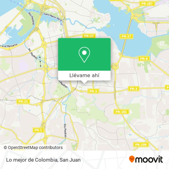 Mapa de Lo mejor de Colombia