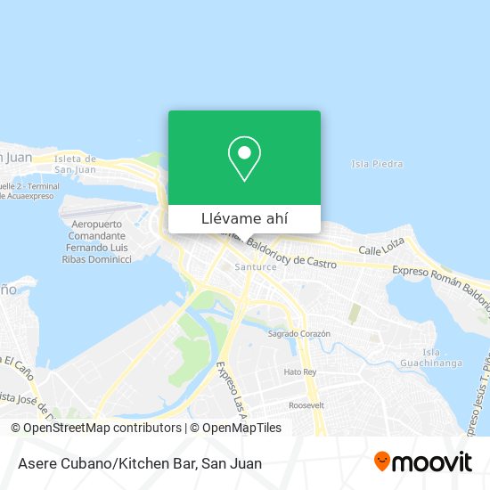 Mapa de Asere Cubano/Kitchen Bar