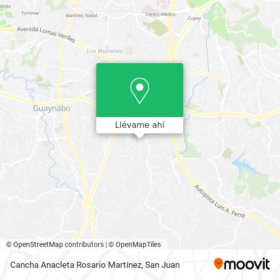 Mapa de Cancha Anacleta Rosario Martínez