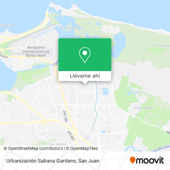Mapa de Urbanización Sabana Gardens