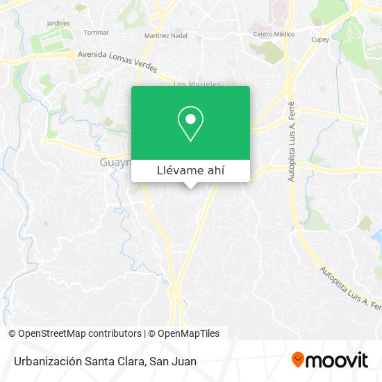 Mapa de Urbanización Santa Clara