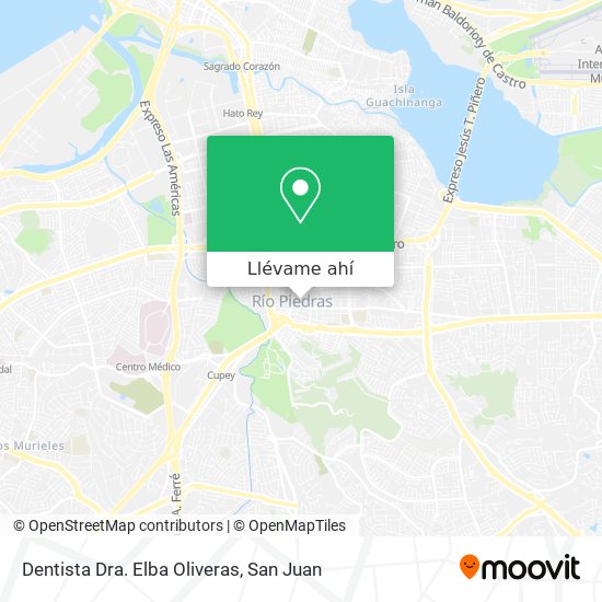 Mapa de Dentista Dra. Elba Oliveras