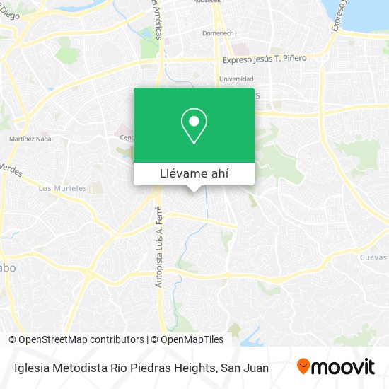 Mapa de Iglesia Metodista Río Piedras Heights