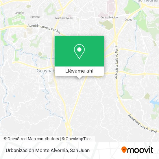 Mapa de Urbanización Monte Alvernia