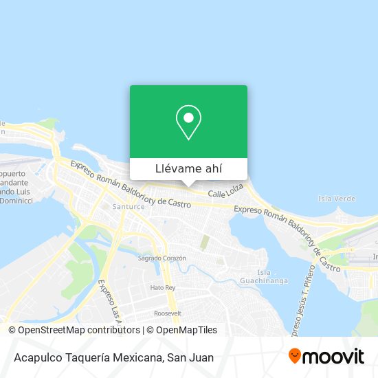 Mapa de Acapulco Taquería Mexicana
