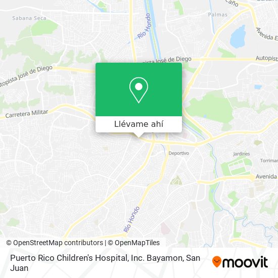 Mapa de Puerto Rico Children's Hospital, Inc. Bayamon