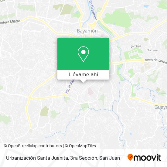 Mapa de Urbanización Santa Juanita, 3ra Sección