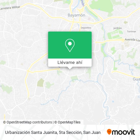 Mapa de Urbanización Santa Juanita, 5ta Sección