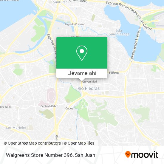 Mapa de Walgreens Store Number 396