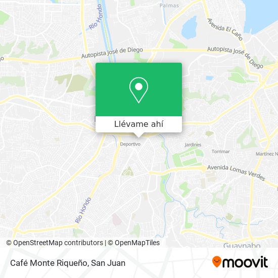 Mapa de Café Monte Riqueño