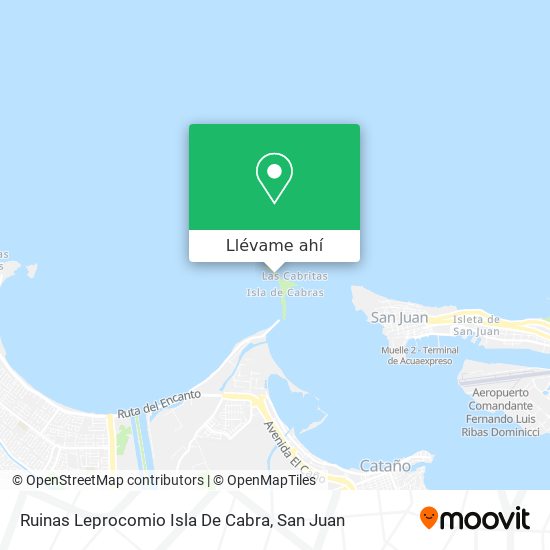 Mapa de Ruinas Leprocomio Isla De Cabra