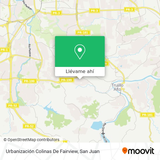 Mapa de Urbanización Colinas De Fairview