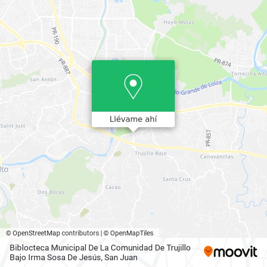 Mapa de Biblocteca Municipal De La Comunidad De Trujillo Bajo Irma Sosa De Jesús