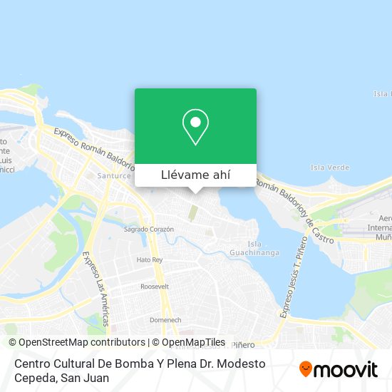 Mapa de Centro Cultural De Bomba Y Plena Dr. Modesto Cepeda