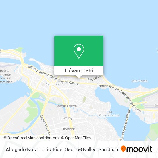 Mapa de Abogado Notario Lic. Fidel Osorio-Ovalles