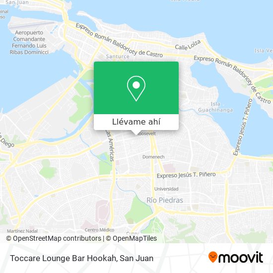 Mapa de Toccare Lounge Bar Hookah