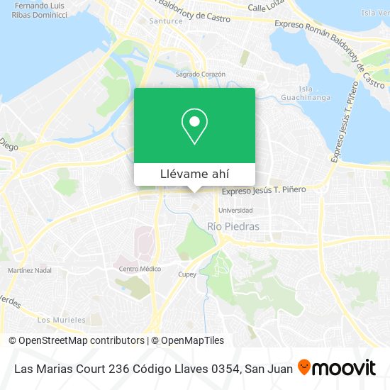 Mapa de Las Marias Court 236 Código Llaves 0354