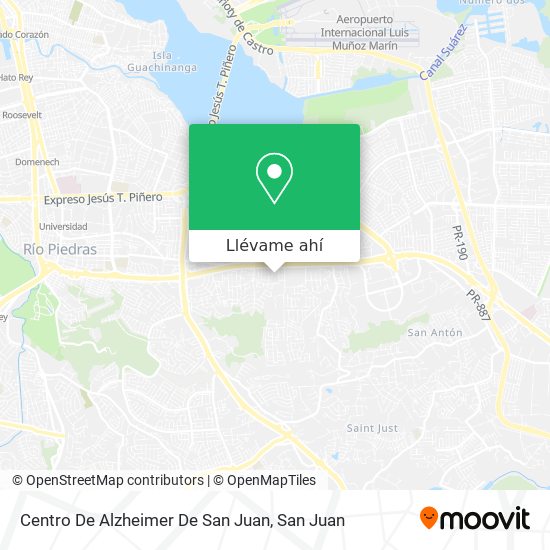 Mapa de Centro De Alzheimer De San Juan