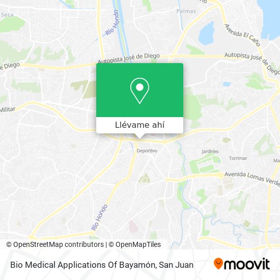 Mapa de Bio Medical Applications Of Bayamón