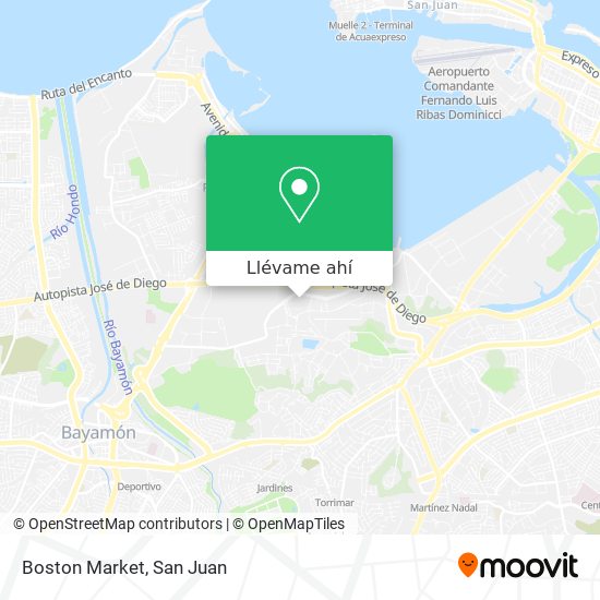 Mapa de Boston Market