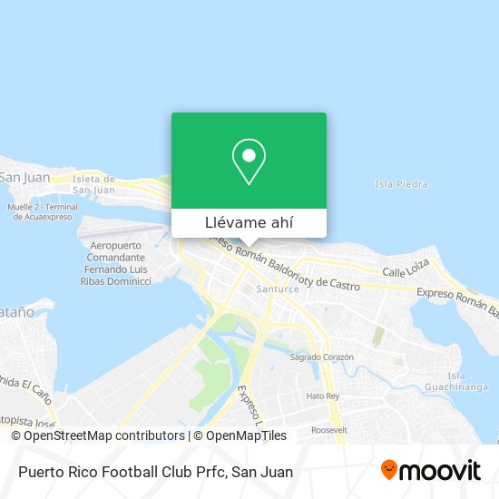 Mapa de Puerto Rico Football Club Prfc