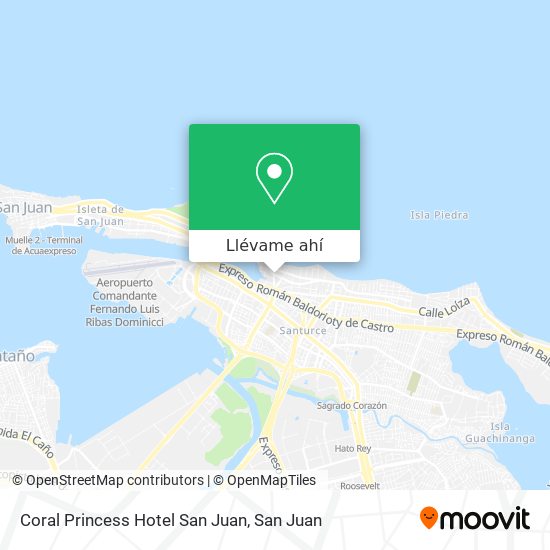 Mapa de Coral Princess Hotel San Juan