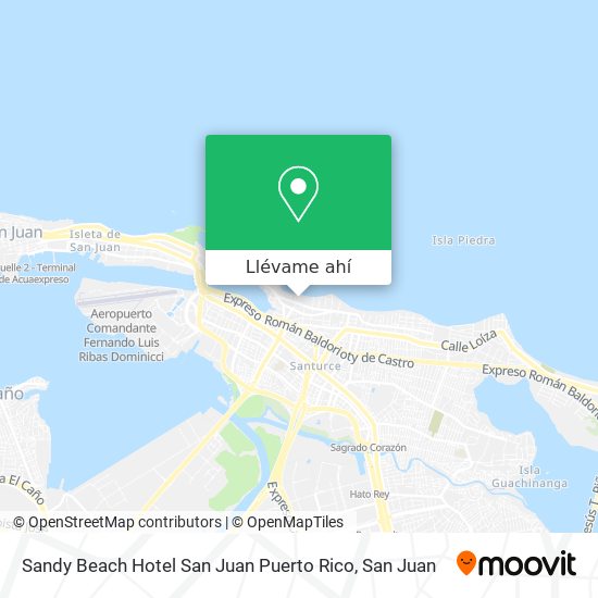 Mapa de Sandy Beach Hotel San Juan Puerto Rico