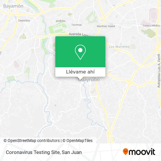Mapa de Coronavirus Testing Site
