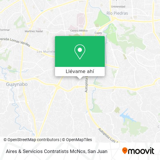 Mapa de Aires & Servicios Contratists McNcs