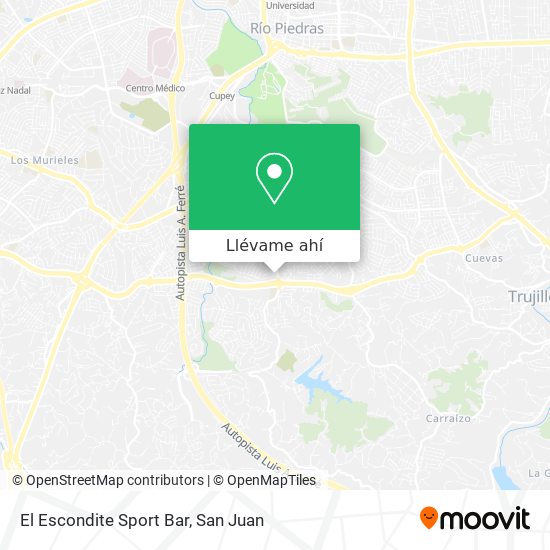 Mapa de El Escondite Sport Bar