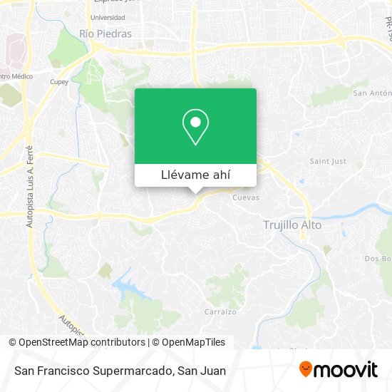 Mapa de San Francisco Supermarcado