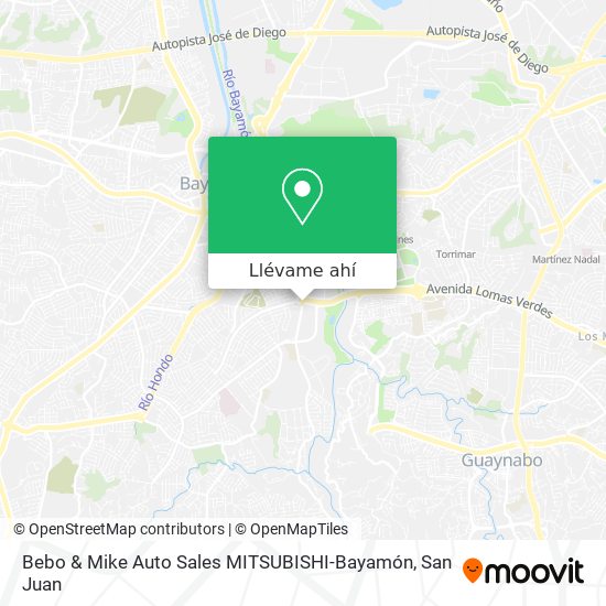 Mapa de Bebo & Mike Auto Sales MITSUBISHI-Bayamón