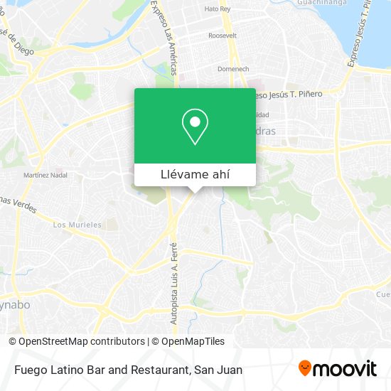 Mapa de Fuego Latino Bar and Restaurant