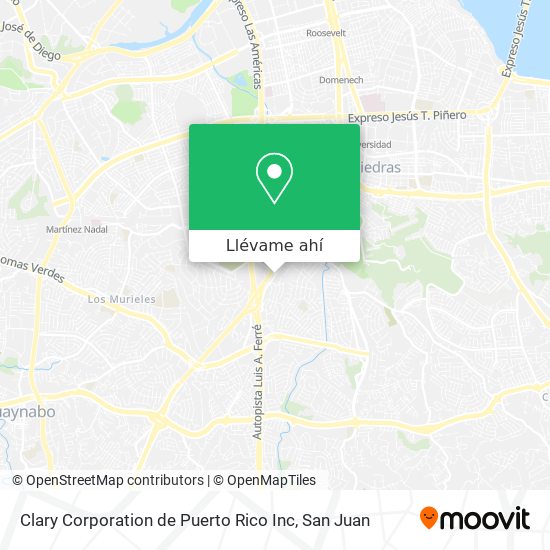 Mapa de Clary Corporation de Puerto Rico Inc