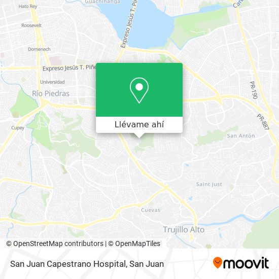 Mapa de San Juan Capestrano Hospital