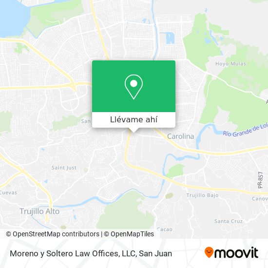 Mapa de Moreno y Soltero Law Offices, LLC