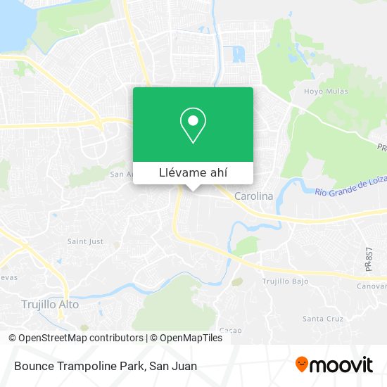 Mapa de Bounce Trampoline Park