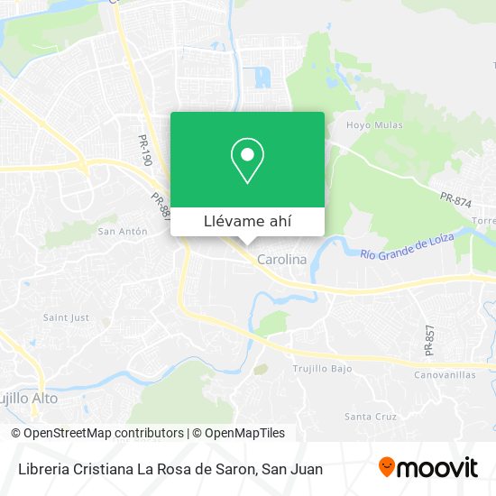 Mapa de Libreria Cristiana La Rosa de Saron