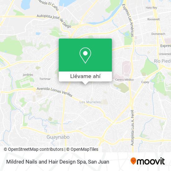 Mapa de Mildred Nails and Hair Design Spa