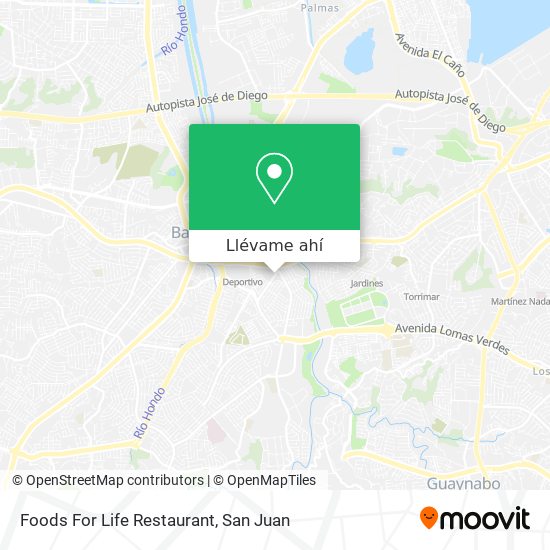 Mapa de Foods For Life Restaurant