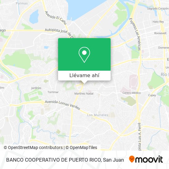 Mapa de BANCO COOPERATIVO DE PUERTO RICO
