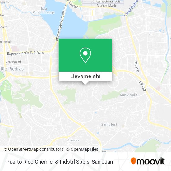 Mapa de Puerto Rico Chemicl & Indstrl Sppls
