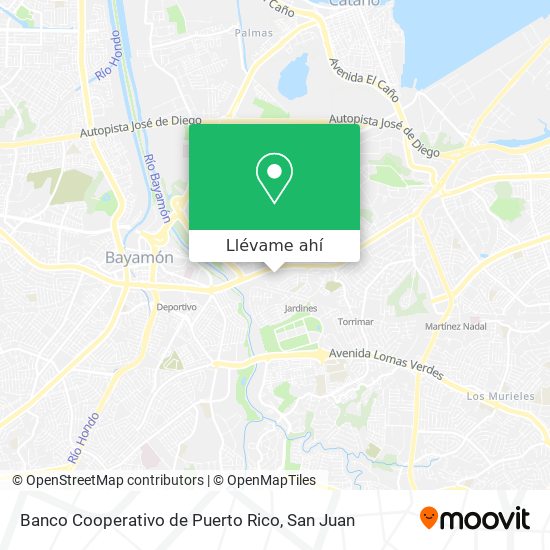 Mapa de Banco Cooperativo de Puerto Rico
