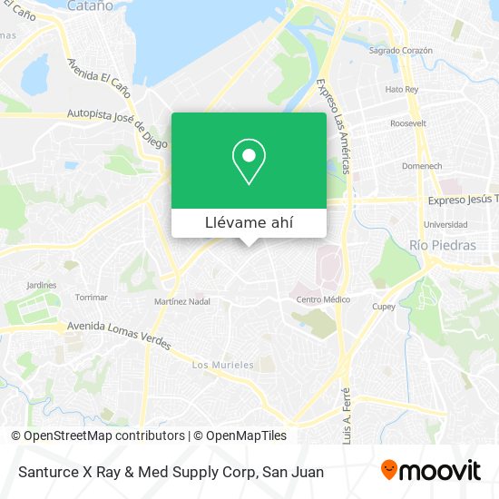 Mapa de Santurce X Ray & Med Supply Corp