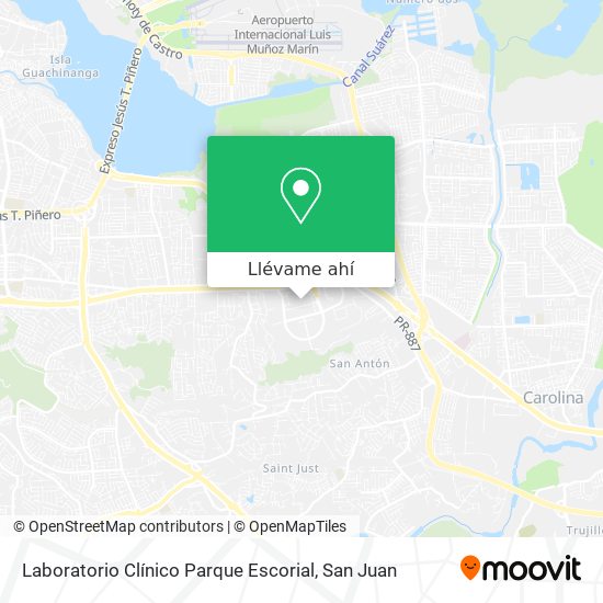 Mapa de Laboratorio Clínico Parque Escorial