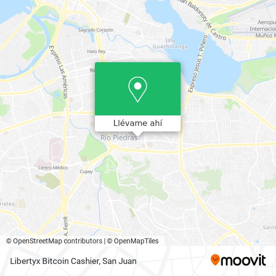 Mapa de Libertyx Bitcoin Cashier