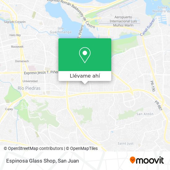 Mapa de Espinosa Glass Shop