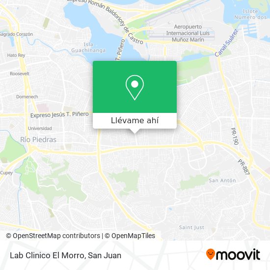 Mapa de Lab Clinico El Morro